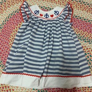 Smocked Nautical Dress